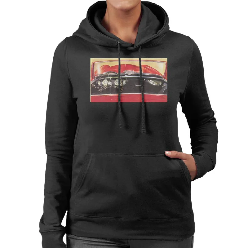 casual hoodie for workoutAustin Healey Drivers Seat British Motor Heritage Women's Hooded Sweatshirt