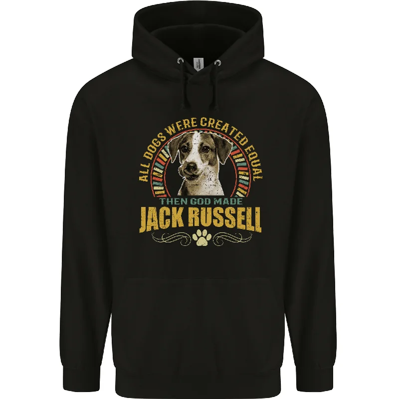 casual hoodie with logoA Jack Russell Dog Mens 80% Cotton Hoodie