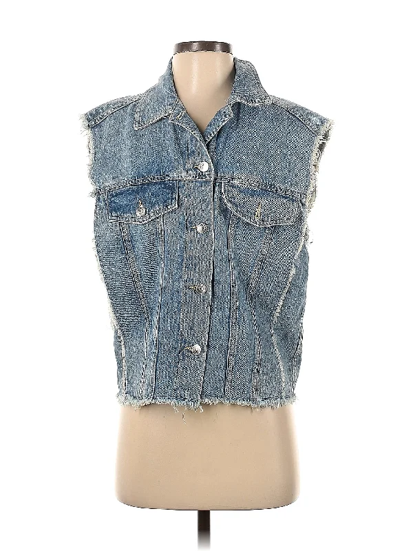 relaxed fit coatDenim Vest