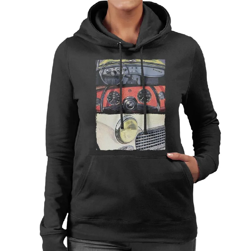 urban hoodieAustin Healey Montage British Motor Heritage Women's Hooded Sweatshirt