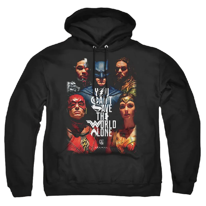 stylish hoodie for womenJustice League Save The World Poster Pullover Hoodie