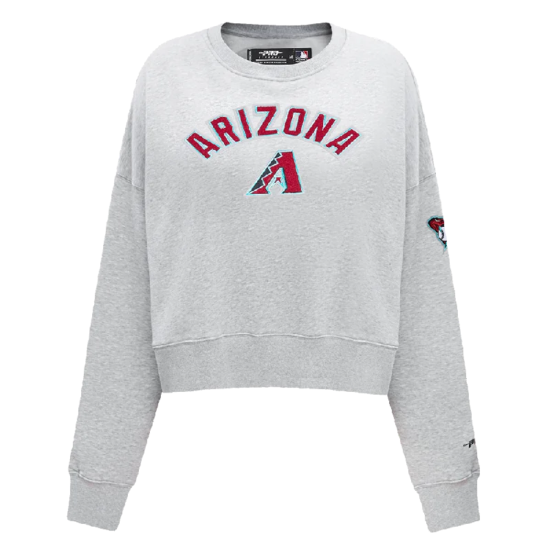 MLB ARIZONA DIAMONDBACKS CLASSIC WOMEN'S FLC CREWNECK (HEATHER GREY)