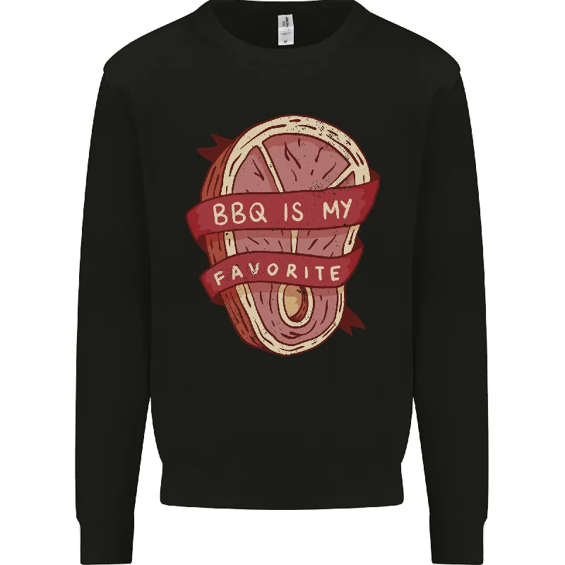 modern sports hoodieBBQ is My Favourite Funny Steak Grill Braai Mens Sweatshirt Jumper