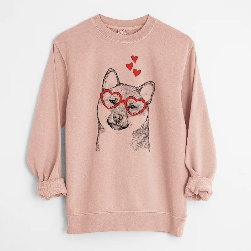 stylish training hoodieValentine Yakuza the Shiba Inu - Unisex Pigment Dyed Crew Sweatshirt