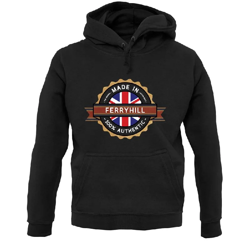 graphic hooded sweatshirtMade In Ferryhill 100% Authentic Unisex Hoodie