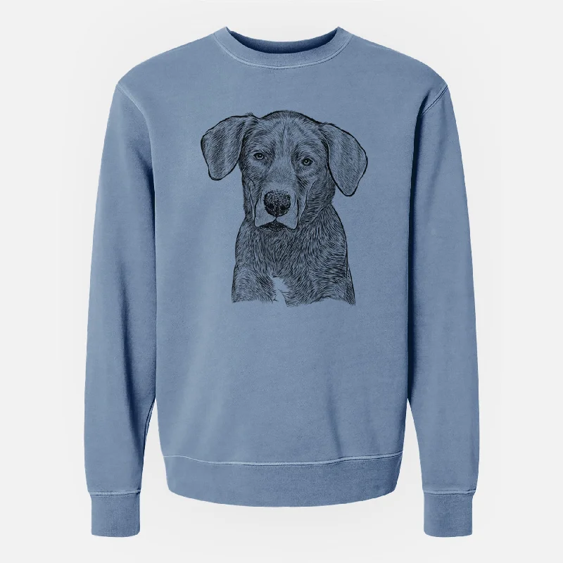 performance hoodie for gymBare Tom the Lab Dane Mix - Unisex Pigment Dyed Crew Sweatshirt