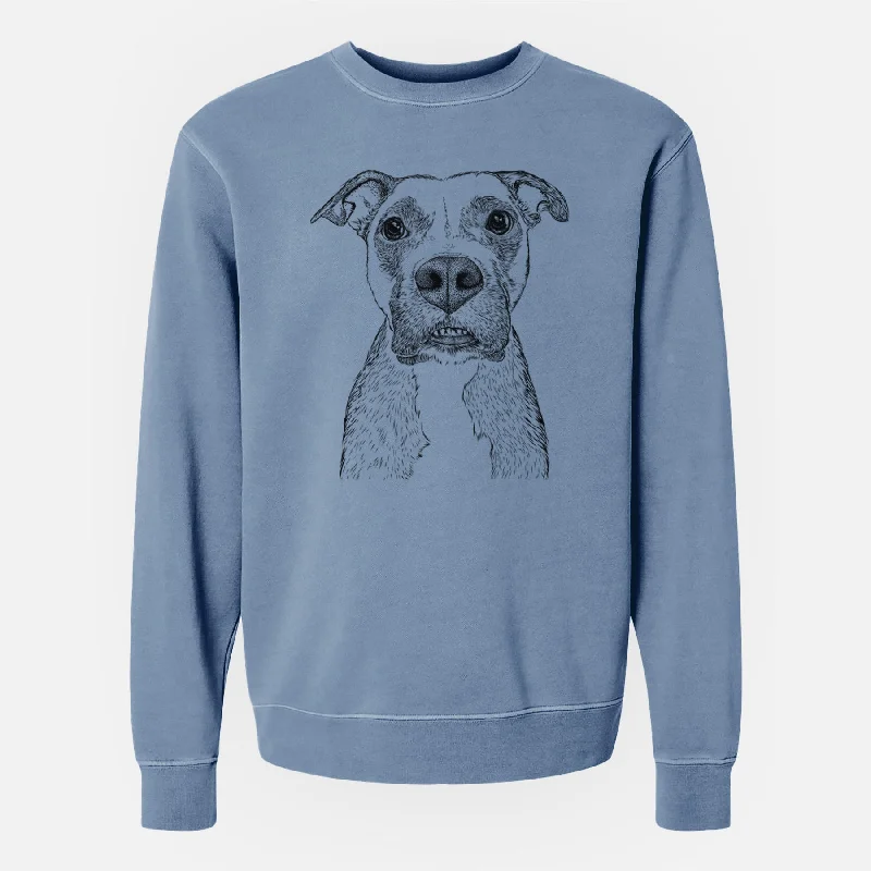 modern sports hoodieBare Xena the Mixed Breed - Unisex Pigment Dyed Crew Sweatshirt