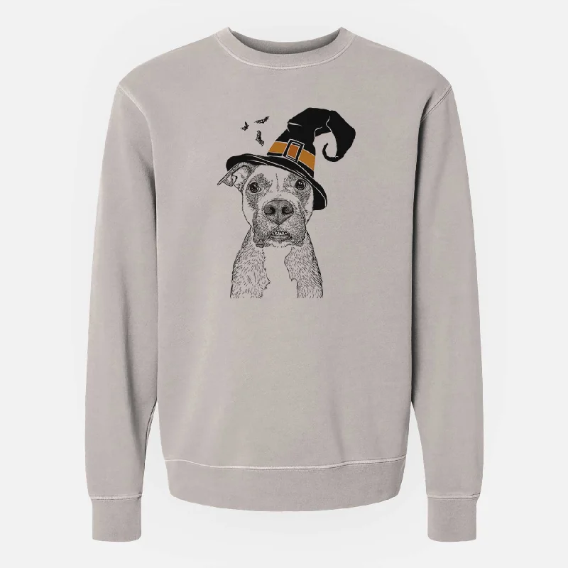 high-end athletic hoodieWitch Xena the Mixed Breed - Unisex Pigment Dyed Crew Sweatshirt