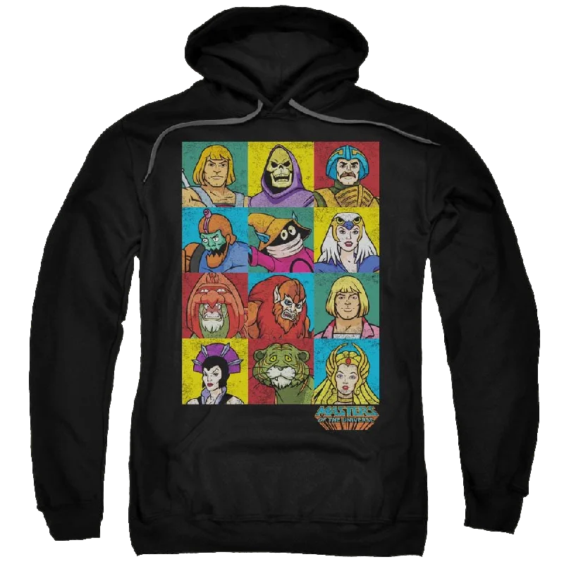 modern hoodieMasters of the Universe Character Heads Pullover Hoodie