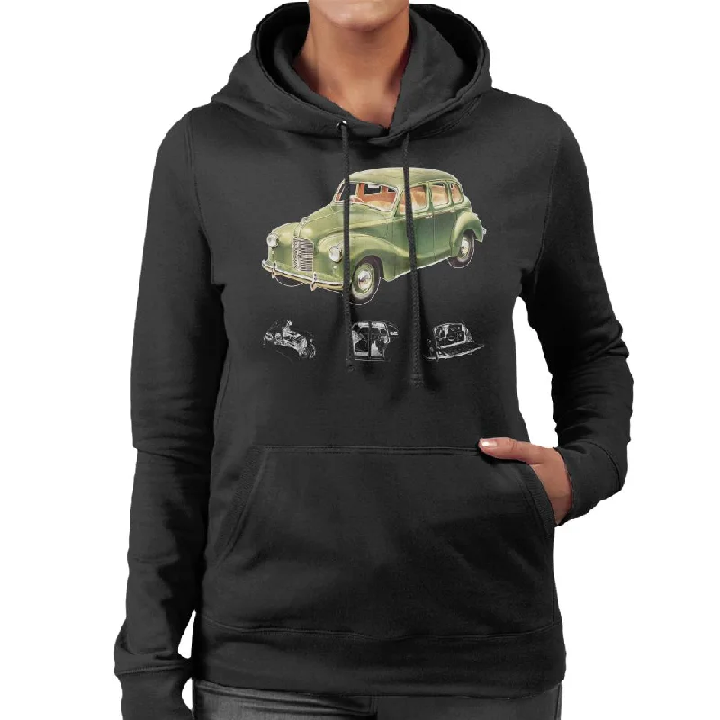 luxe hoodieAustin X Ray Interior British Motor Heritage Women's Hooded Sweatshirt