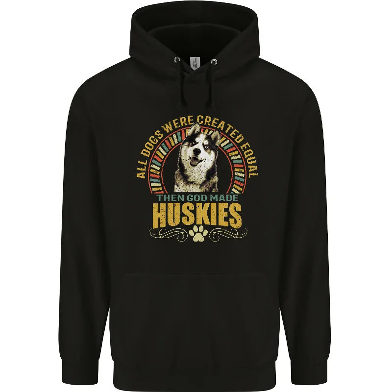 warm hooded jacketA Huskies Dog Mens 80% Cotton Hoodie