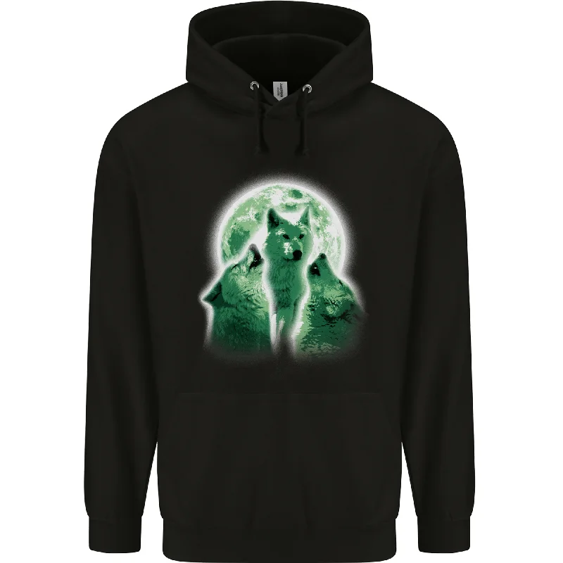 zip-up hoodieA Howling Wolf Pack Mens 80% Cotton Hoodie