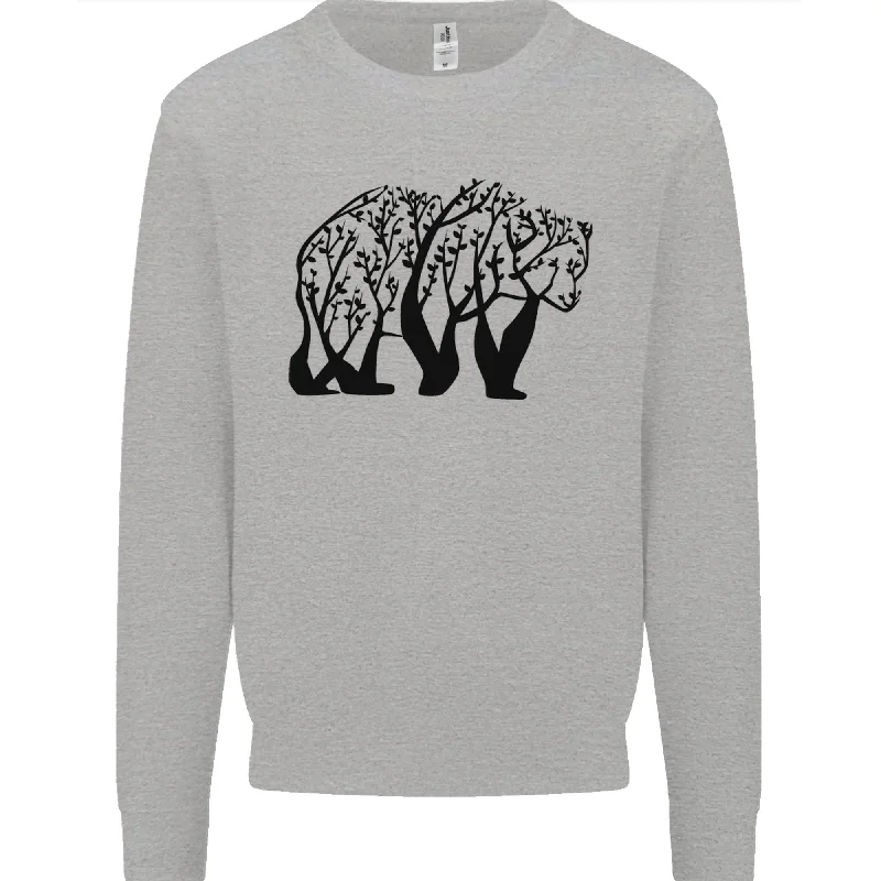 fashionable workout wearBear Tree Animal Ecology Mens Sweatshirt Jumper