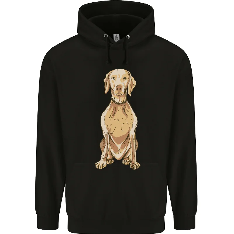 soft pullover hoodieA Hungarian Vizsla Posing Dog Mens 80% Cotton Hoodie