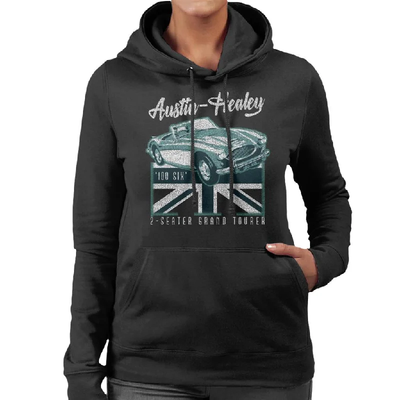 performance hoodie for gymAustin Healey 2 Seater Grand Tourer British Motor Heritage Women's Hooded Sweatshirt