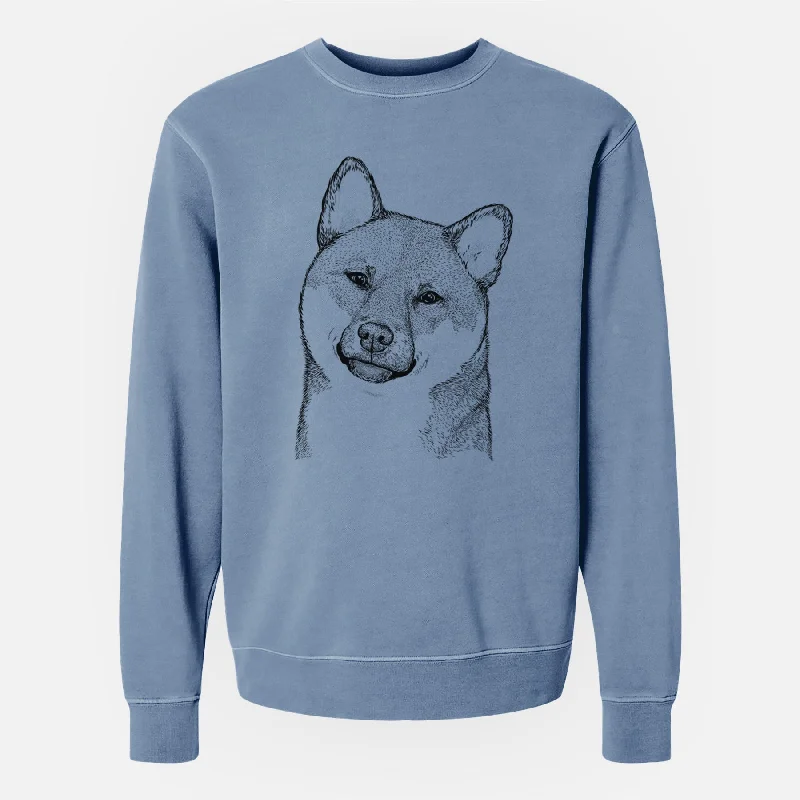 soft gym hoodieBare Yakuza the Shiba Inu - Unisex Pigment Dyed Crew Sweatshirt