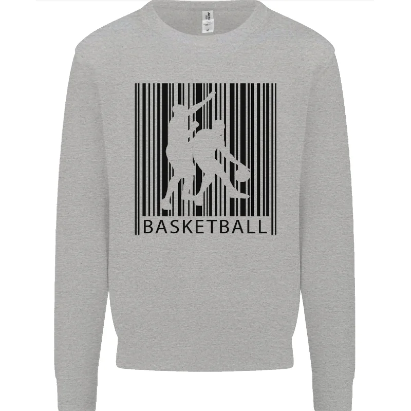 high-performance athletic hoodieBasketball Barcode Player Mens Sweatshirt Jumper